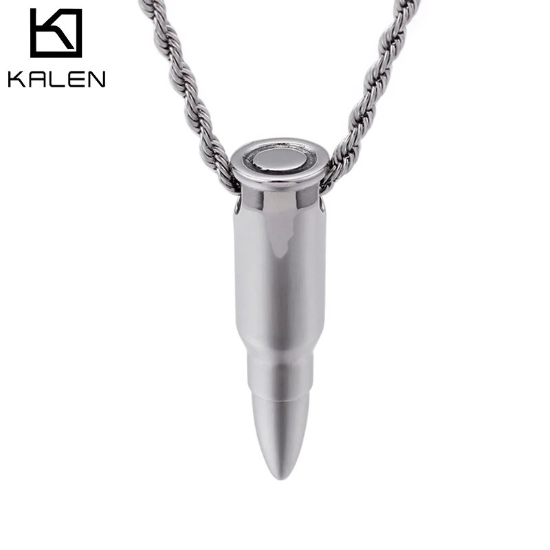 

KALEN Hip Hop Stainless Steel Bullet Shaped Pendant For Men