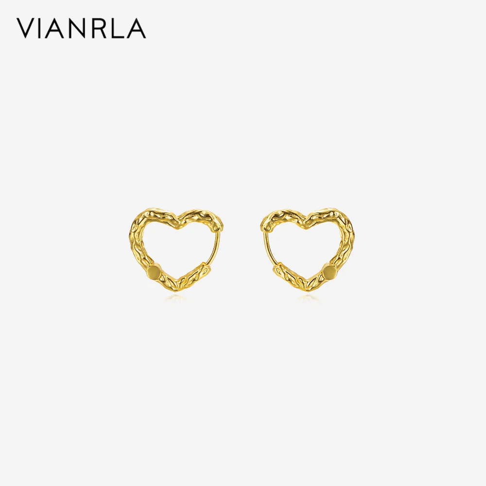 

VIANRLA 18K Gold Earring Jewelry Irregular Heart Earrings Fashion Women's Jewelry Laser Custom Logo