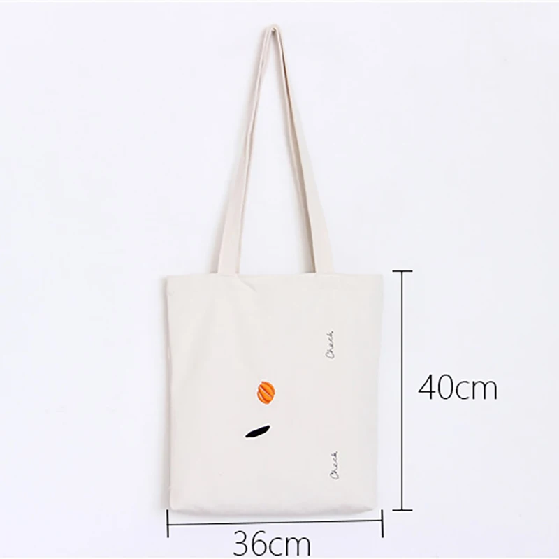 

Custom Printed Logo Durable Shopping Bag Tote Shoulder Handbag Cotton Canvas Bag