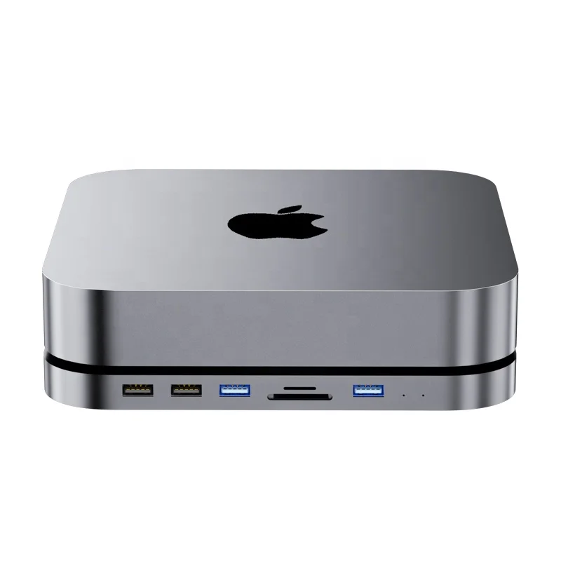 

Colorii MC25 USB C Type C Hub for Mac mini with 2.5" SATA SDD/HDD Enclosure Hard Drive Compatible with M1 Mac mini Docking Hubs, Silver