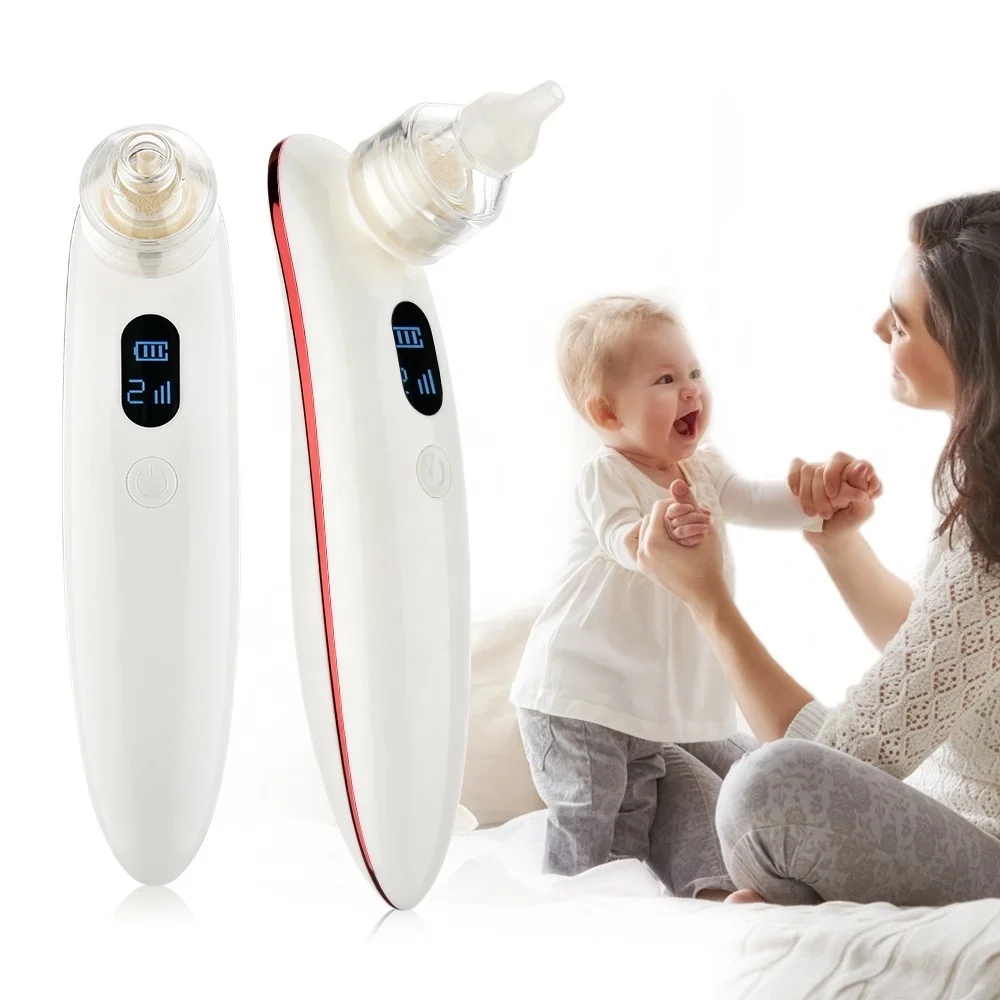 

2 In 1 Amazon Premium Portable Newborn Baby Nose Vacuum Cleaner Electric Baby Nasal Aspirator & Blackhead Remover