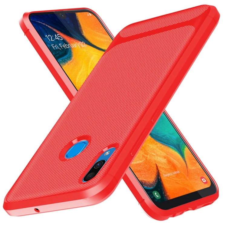 

XINGE Top Sale Carbon Fiber Soft Bumper Case For Samsung Galaxy A20 A30