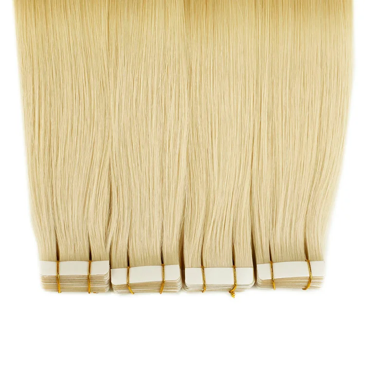 

50% OFF LeShine Hair Full Cuticle Aligned Blonde #60 Skin Weft, Wholesale Factory Direct Qingdao Human Hair Tape in Extensions