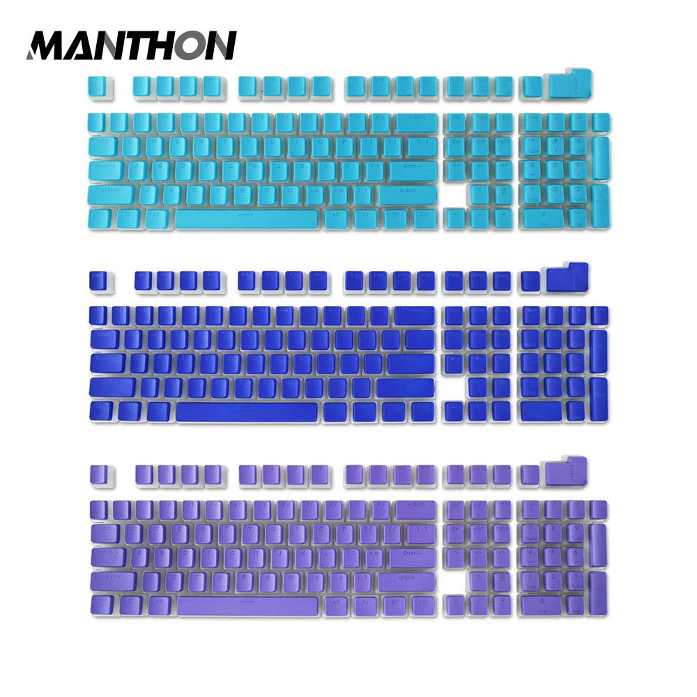 

OEM Profile 108 Keys Crystal Keycaps Colorful LED RGB Backlight Clear Keycaps for Gaming Mechanical Keyboard Pudding Keycaps