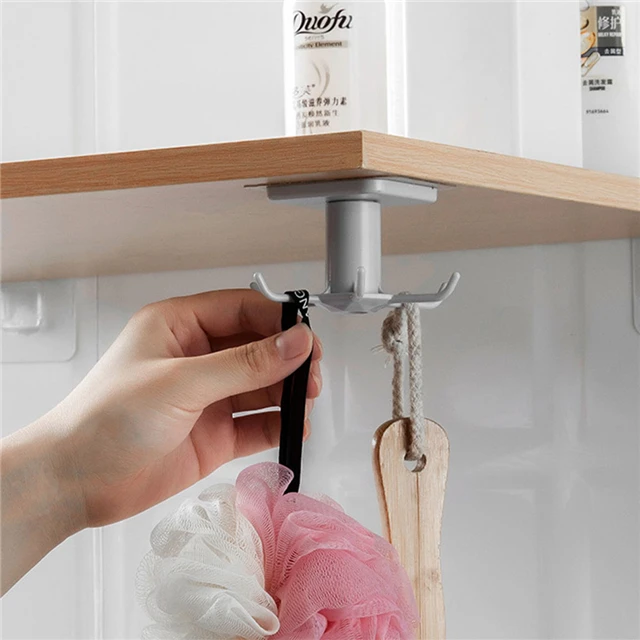 

Multifunctional Kitchenware Storage Rack Rotatable Wall Hanging 6-claw Hook Household Storage Tools, As show