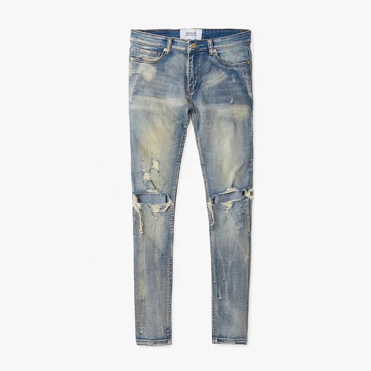 

DiZNEW High Quality Jeans Man Slim Fit Distressed Jeans For Men