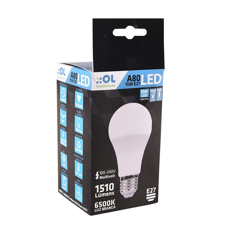 
China Customized LED Table Lamp Packaging Box, Energy Saving Light Bulb Paper Box for Solar Street Light Packaging 