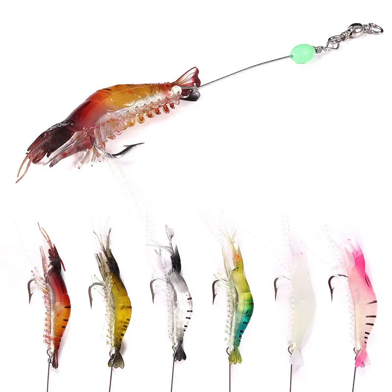 Wholesale Soft Shrimp Lure Saltwater Freshwater Soft Fishing Lures Swim Bait Soft Bionic Shrimp Lures