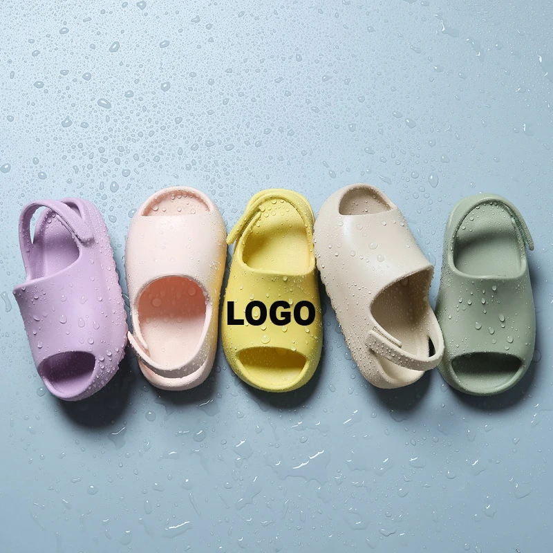 

OEM LOGO Children's Clogs Yeezy Slides Footwear Girls Summer Shoes EVA Boys Toddler Soft-soled Beach Sandals Kids Slippers, Picture
