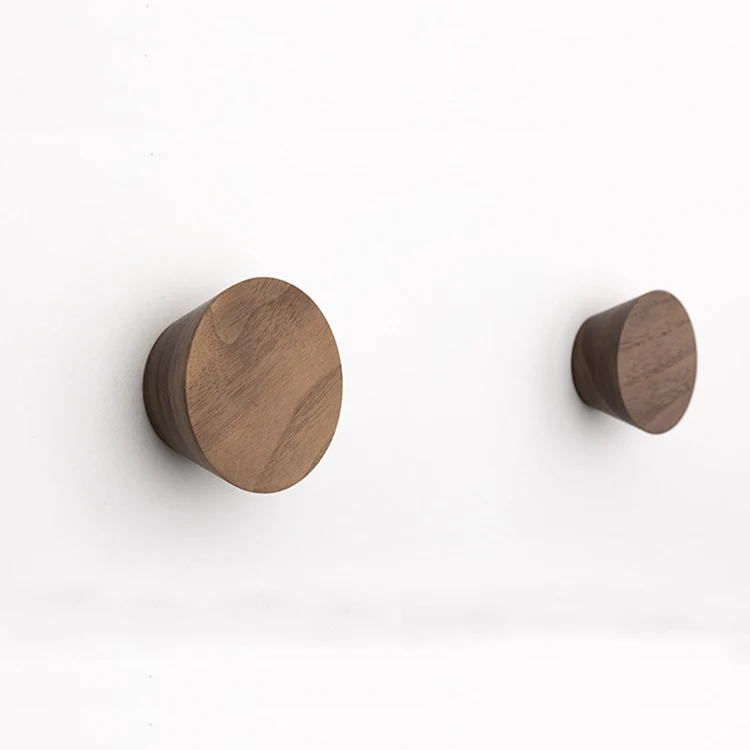 

Wooden Wall Hooks Round Mushroom Hook Wall Hanger Wooden Coat Hooks