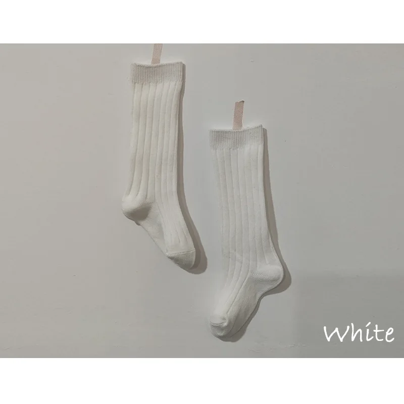 

Children's pit stockings plain middle-length tube student socks