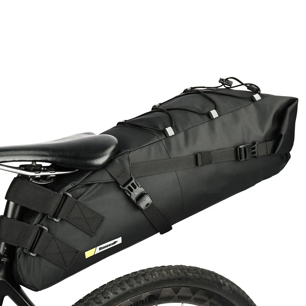 

Rhinowalk bicycle Saddle Packing Waterproof travel saddle bag cycling bicycle bikepacking for Mountain Road Bike, Black