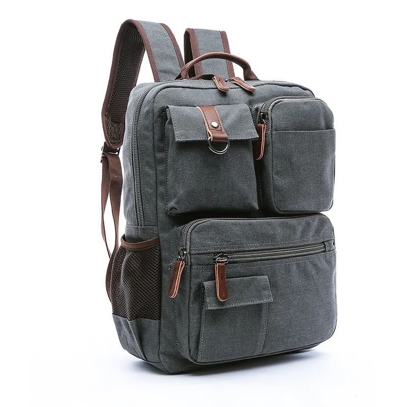 

Large Capacity Multifunctional Canvas Backpack Laptop Bag For Travel Outdoors