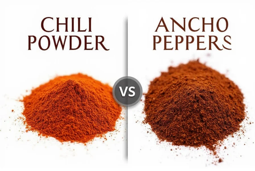 chili powder vs ancho chili pepper