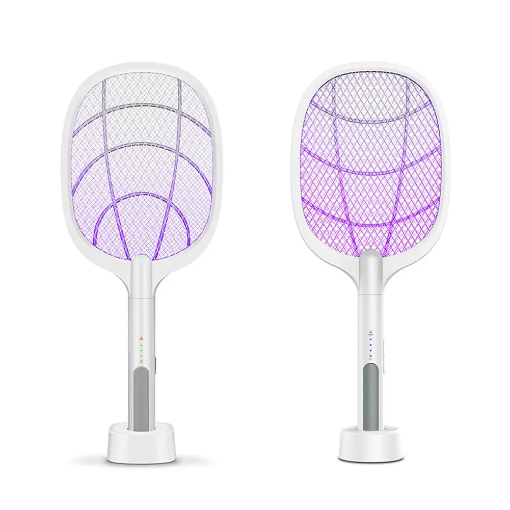 

3000V Electric Bug Zappers With UV Lamp USB Rechargeable Fly Swatter Indoor Outdoor Summer Mosquito Bug Zapper Racket Dropship