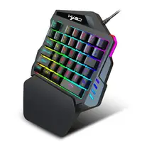 

Rainbow color Gaming keyboard 35keys one hand with hand-rest