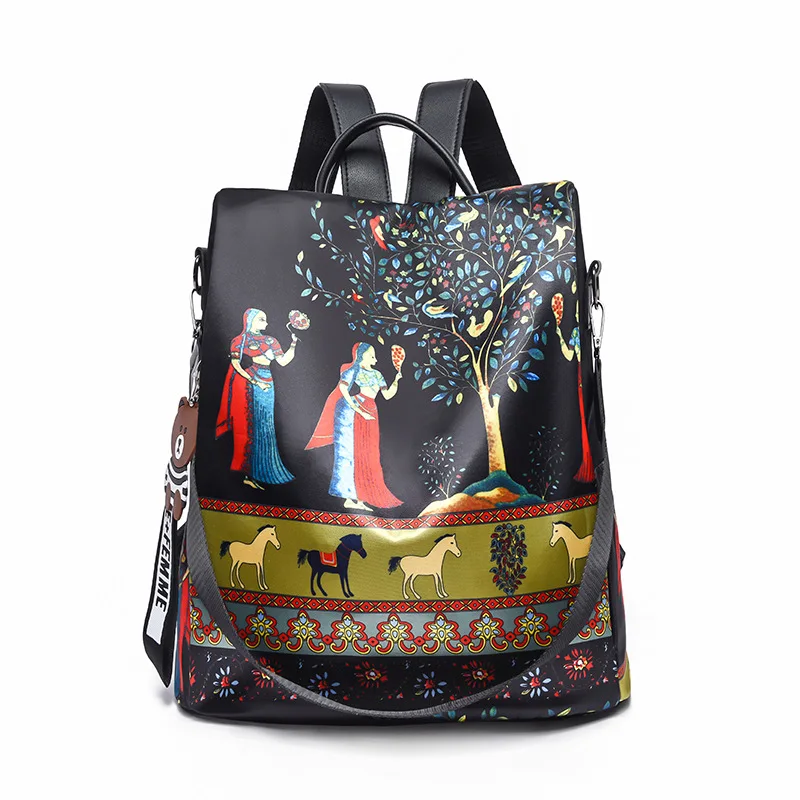 

Twinkle 2021 New Arrival African print anti-theft shoulder bag backpack for girls