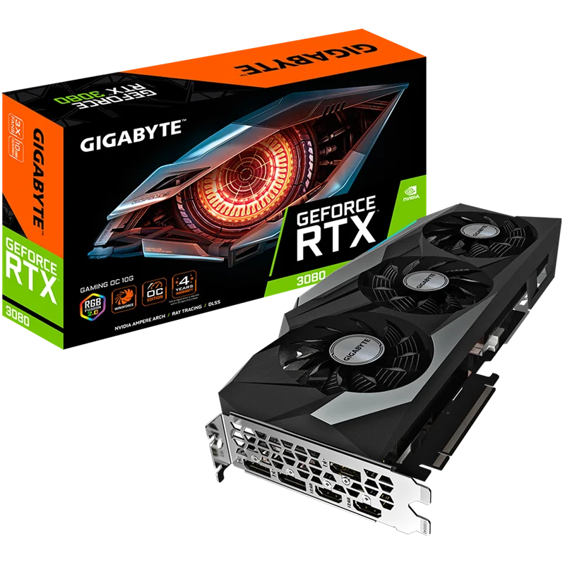 

Gigabyte GeForce RTX 3080 GAMING OC 10G GPU High Efficient 235W NVIDIA Video Graphics Card