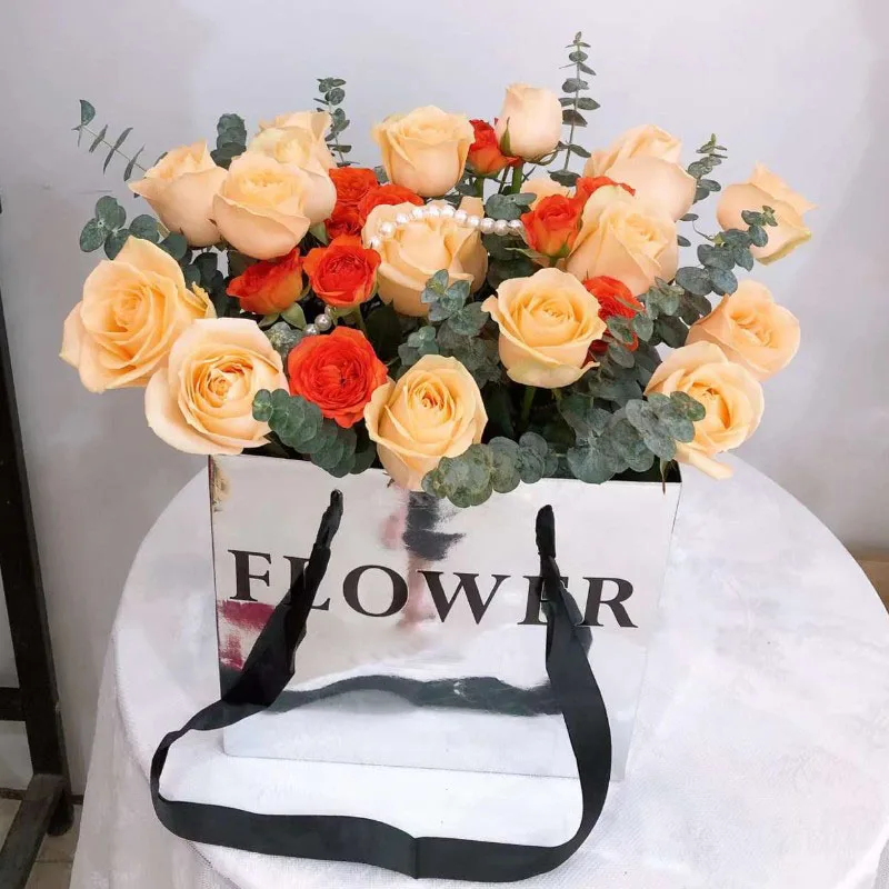 

Super September Diy Waterproof Bouquet Kraft Florist Paper Gift Bags Valentine's Day Rose Flower Wrapping Box