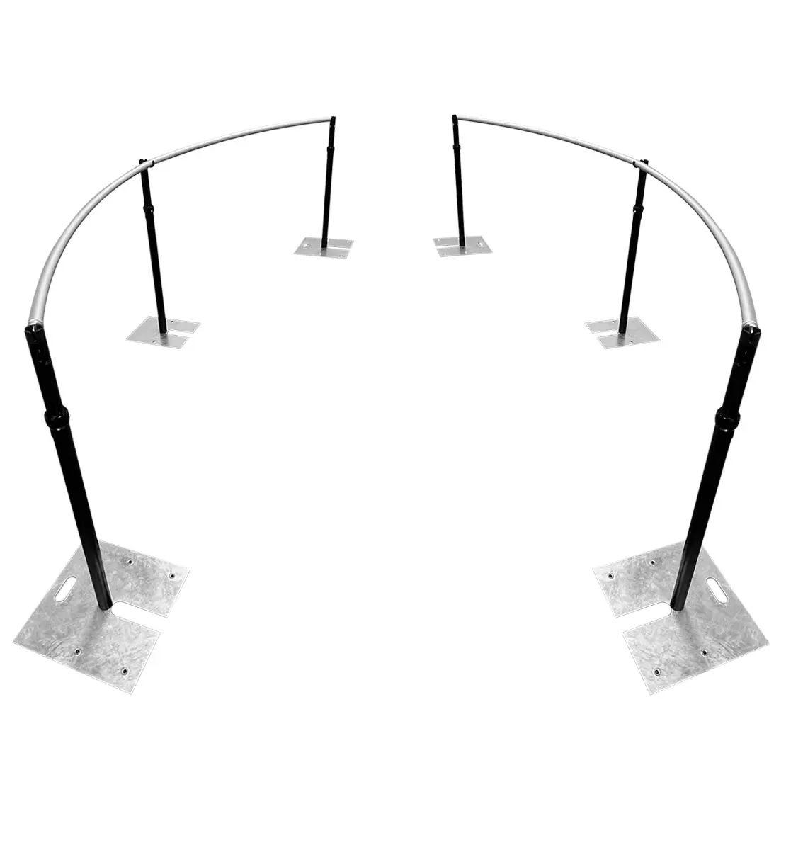 Bending Drape Stand Curtain Stage Backdrop Wedding Adjustable Metal Pipe Simple Style Event Decor Arch Double Pipe Stand