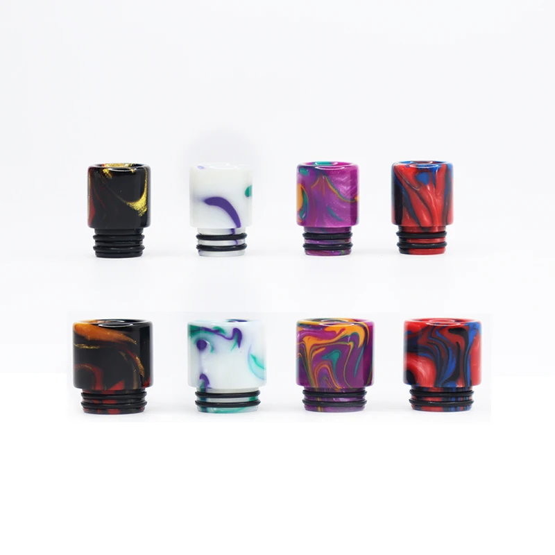 

8 In 1 810 510 Drip Tip Kit Factory Wholesale 8pcs Epoxy Resin Mouthpiece Multi Colors Atomizer Tips For 810 Tanks, Assorted resin pattern