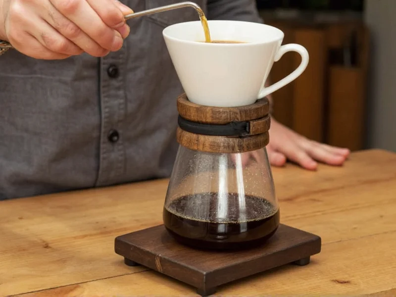 Pour-over brewing setup with Vessel Craft Coffee