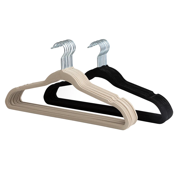 

Factory Supply Ultra Thin Space Saving 360 Degree Swivel Hook Non Slip Velvet Hangers for Clothes, Customized color