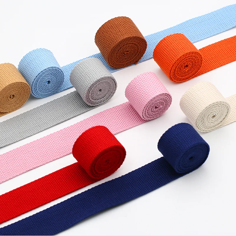 

25mm 30mm 38mm Recycled Canvas Polyester Cotton Webbing Strap for Outdoor Knapsack