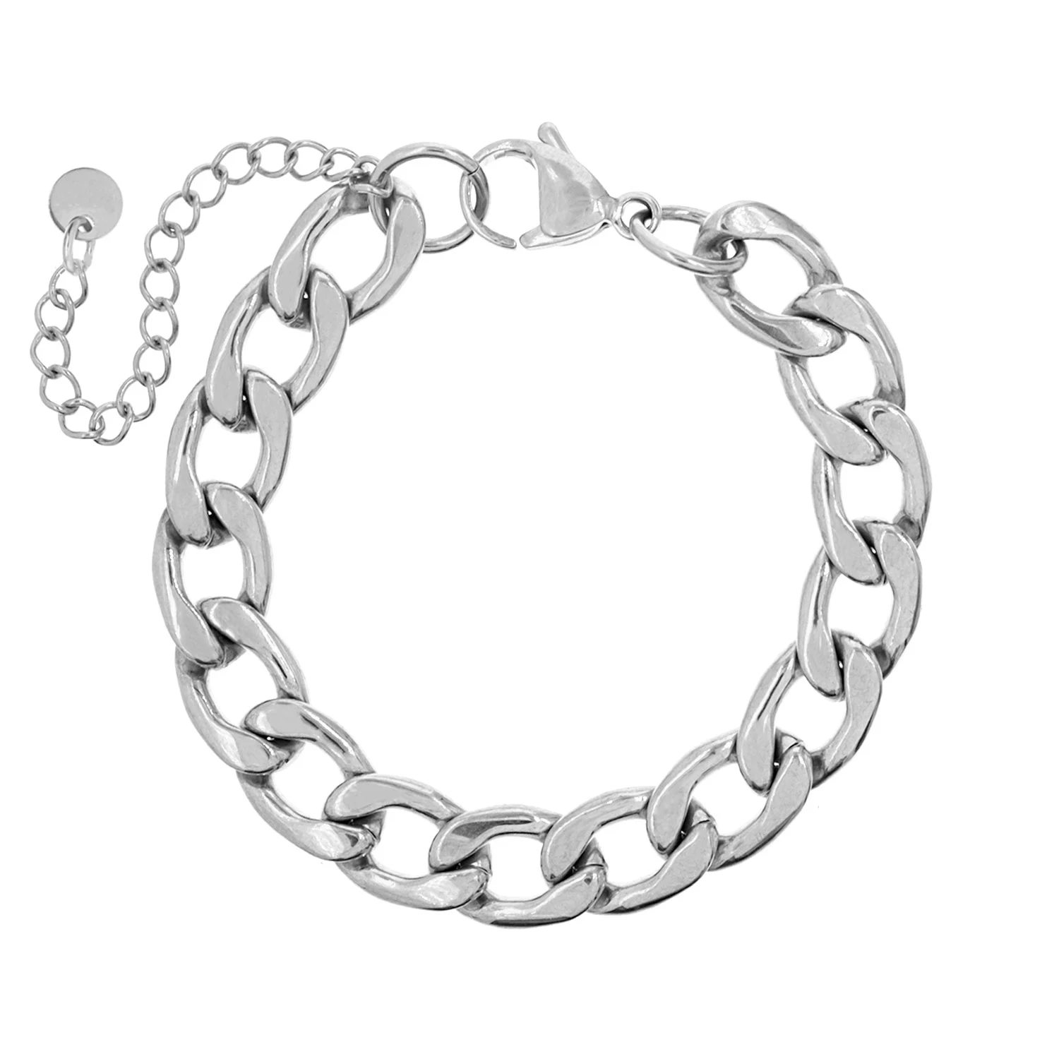 Stainless Steel Wide Heavy 18k Gold 
