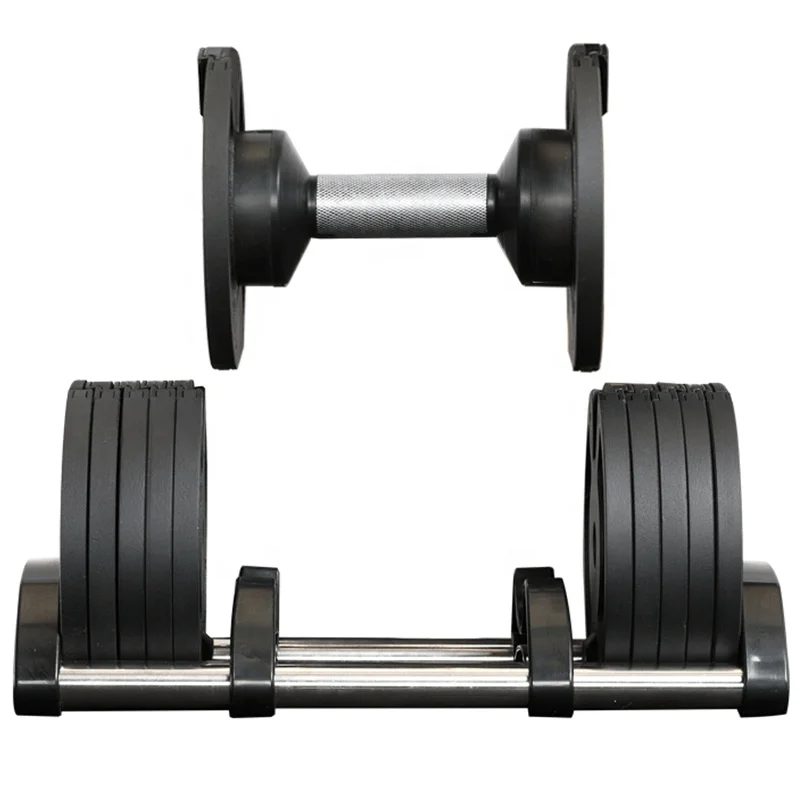 

SD-8070 Factory direct selling fitness equipment home 2kg-32kg weight adjustable weight dumbbell, Black