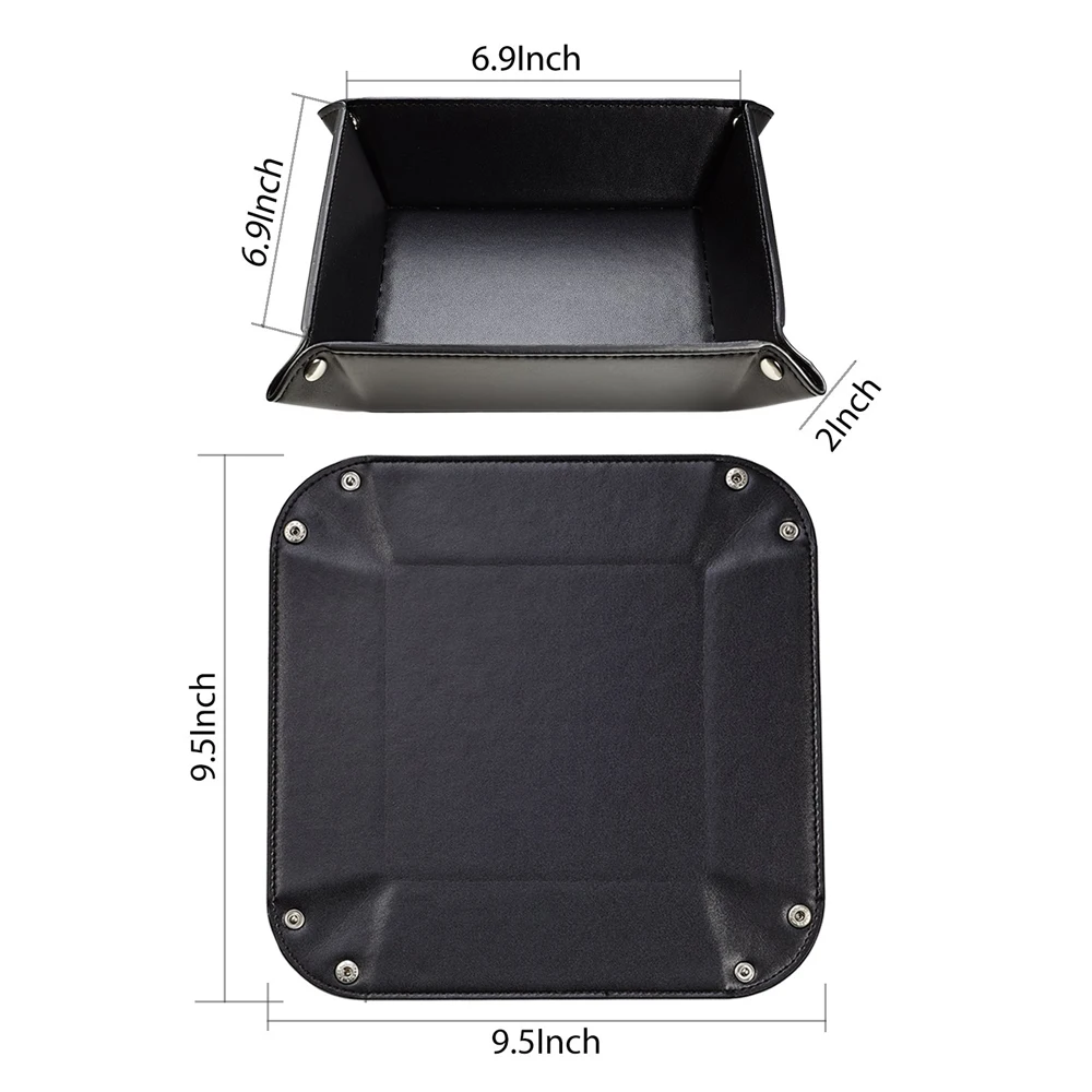 Custom multifunctional office desktop organizer small leather coin tray