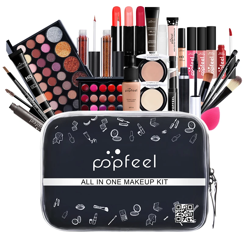 

POPFEEL Halloween Makeup Kit rainbow makeup brush set New Full Function All Makeup Cosmetic Set