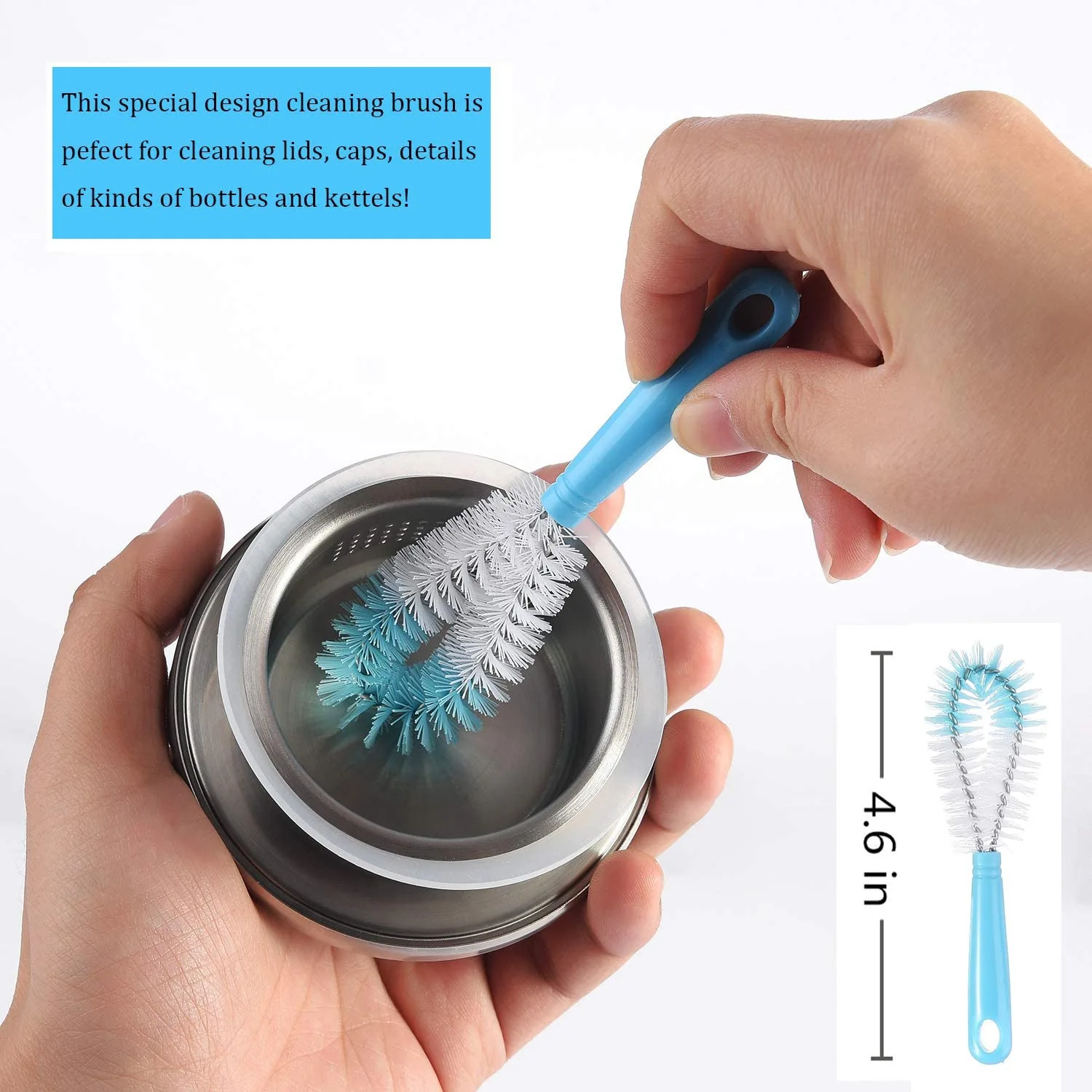 

BB061 5-piece/set Kettle Long Handle Cleaning Brush Cleaning Narrow Water Bottles Brush Household Bottle Washing Brush Set, As pic