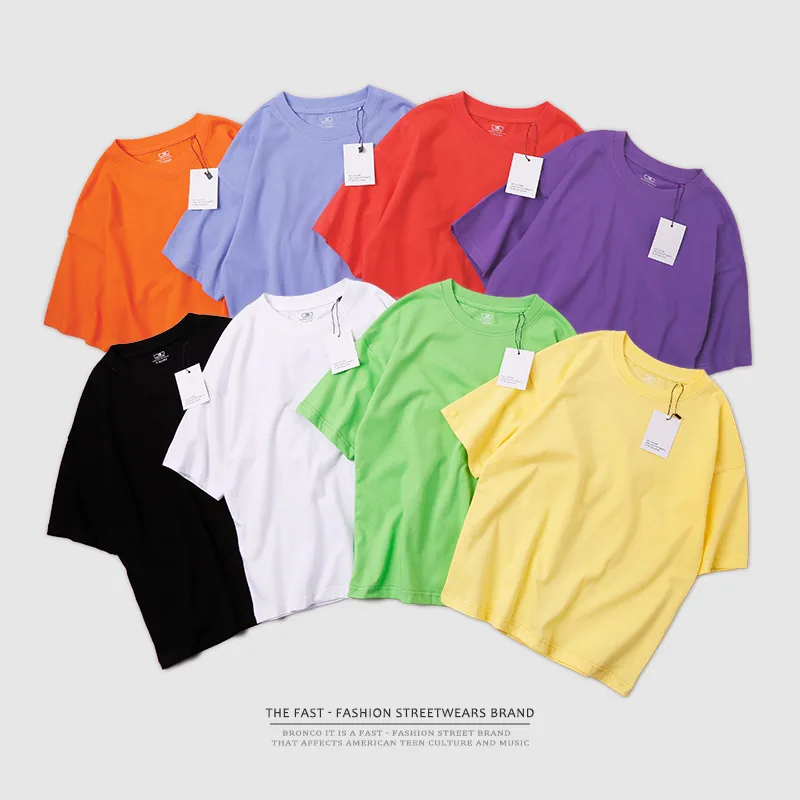 

Custom fashion kids oversize cotton cheap print plain tshirt, Customized color