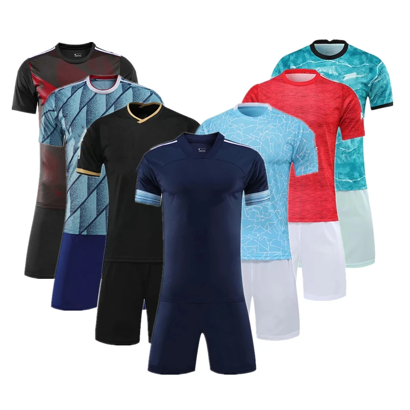 

High Quality Wholesale Full Club Football Jersey Custom Shirt Kit Short Sleeve Cheap Men Soccer Uniform Suit, Custom color