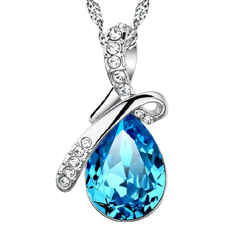 

Hot Style White/Purple Girlfriend Double Heart Pendant Necklace
