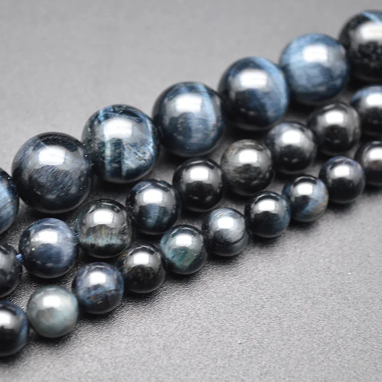 

Blue Tiger Eye Stone Round Loose Beads