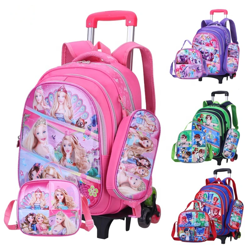 

Hot-sell 2022 High Quality Kids School Bag Set Back To Trolley School Bag With Lunch Bag, 7 colors