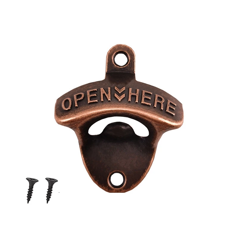 

Wholesale Zinc Alloy Vintage Beer Bottle Opener Home Bar Wall Mounted Bottle Opener, 4 colors