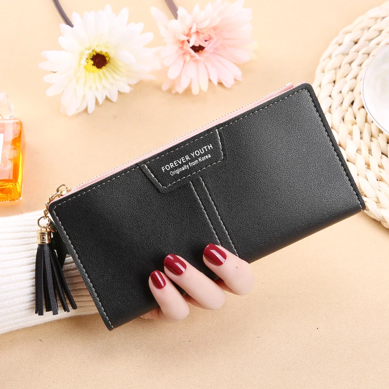 

New women wallet Korean zipper large capacity wallets mobile phone purse