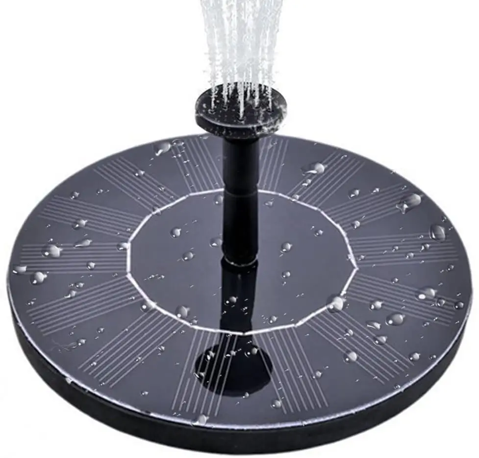 

Hot Selling Multiple Nozzle Bird Bath Solar Powered Water Fountain Pump For Garden Pond Pool