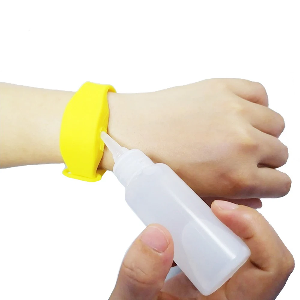 
Multi color portable mini Silicone hand sanitizer wristband hand sanitizer bracelets 
