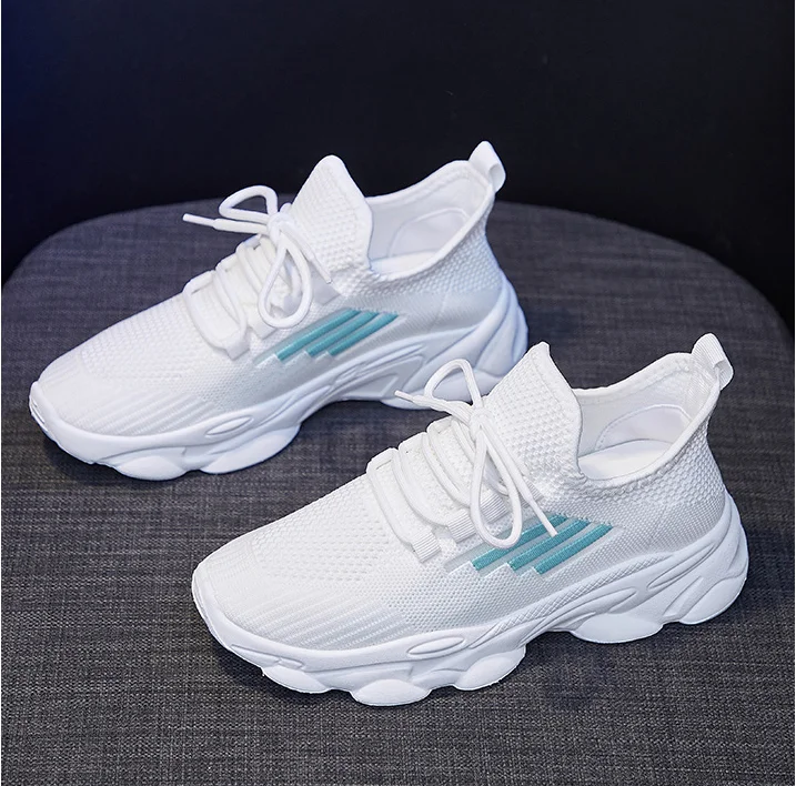 

2020 High Quality Breathable Casual Shoes Fashion Slip On Sports Shoes Women Lace up Running Walking Shoes for Sale, Optional