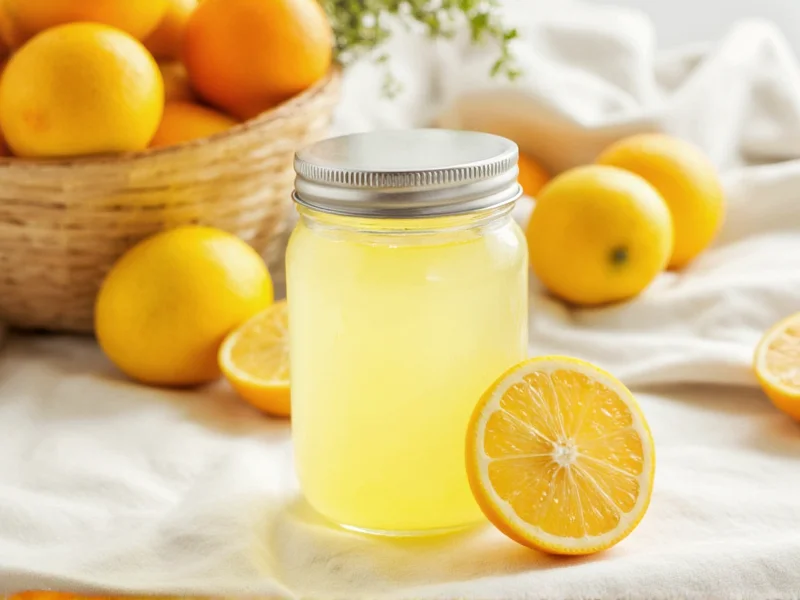 Citrus enzyme cleaner in glass jar