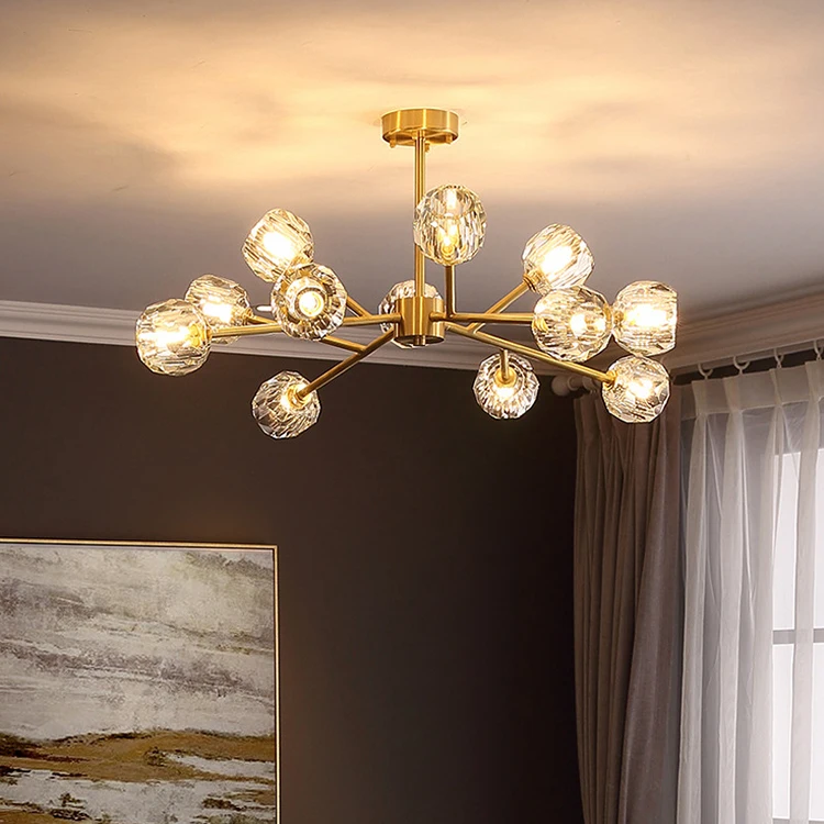 contemporary gold chandelier