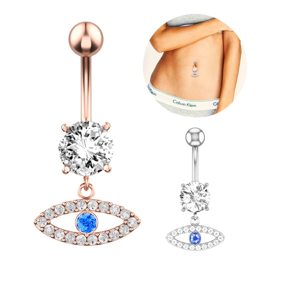 

Wholesale Bulk 316 Stainless Steel Belly Button Ring Eye Shape Navel Rings Body Piercing for Sexy Girl Jewelry
