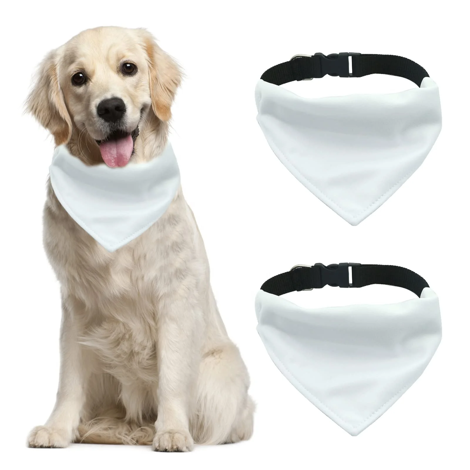 

Sublimation Blanks Textile Dog Pet Scarf For Sublimation Printing Custom Logo Dog Bandana