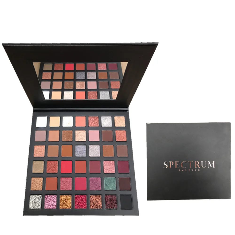 

Wholesale makeup eye shadow palette private label High pigment microfiber eye make-up palette, 42 colors
