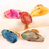 

New Arrival Luxury Real Agate Napkin Ring, set of 4