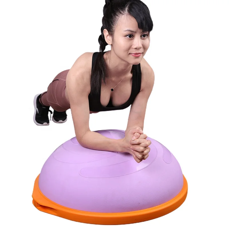 

Home Gym Equipment Fitness Ball Workout Exercise Stabalising Half Ball Strength Training Extra Thick Yoga Ball Factory, Candy blue/ candy purple